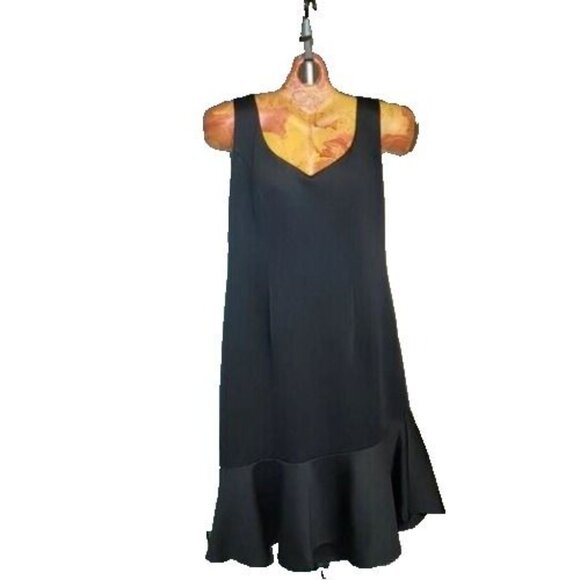 Venus Womens Dress Sleeveless Round Neck Panel Insert Ruffle Size XL Turkey - Picture 3 of 10